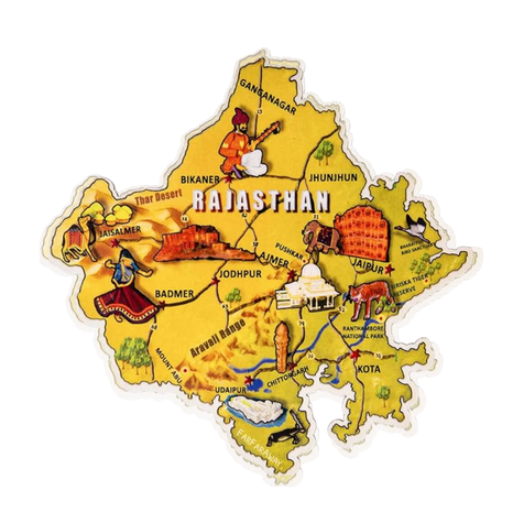 Map of Rajasthan with ÉLAN Cottage